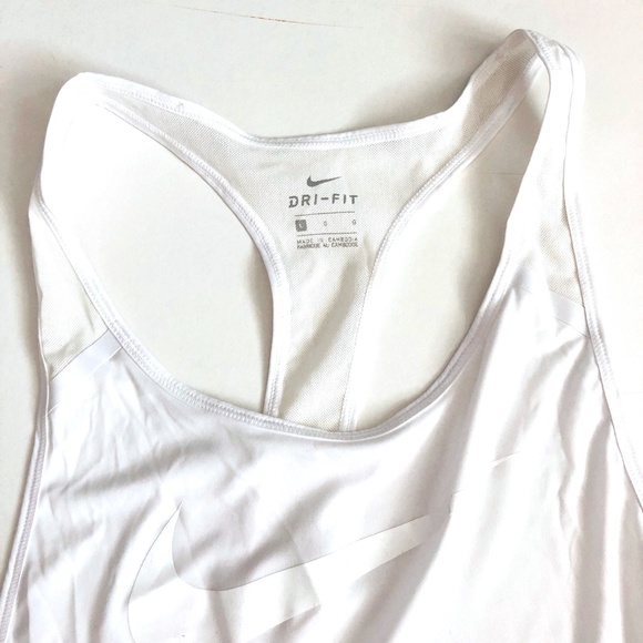 Nike White Dri Fit Training Tank Top - Picture 4 of 5